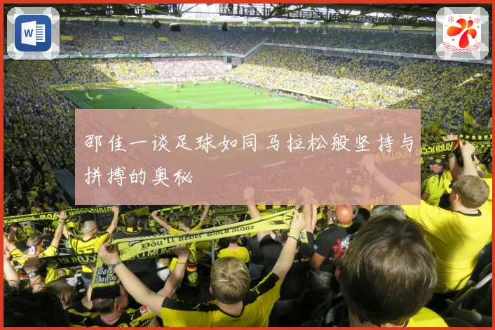 邵佳一谈足球如同马拉松般坚持与拼搏的奥秘